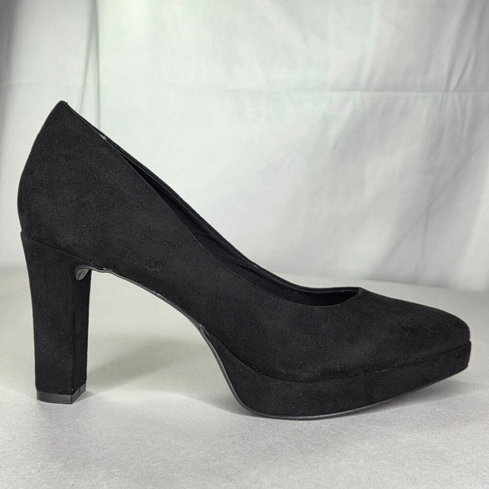 Anne Klein Jael Platform Dress Pumps - Black Microsuede